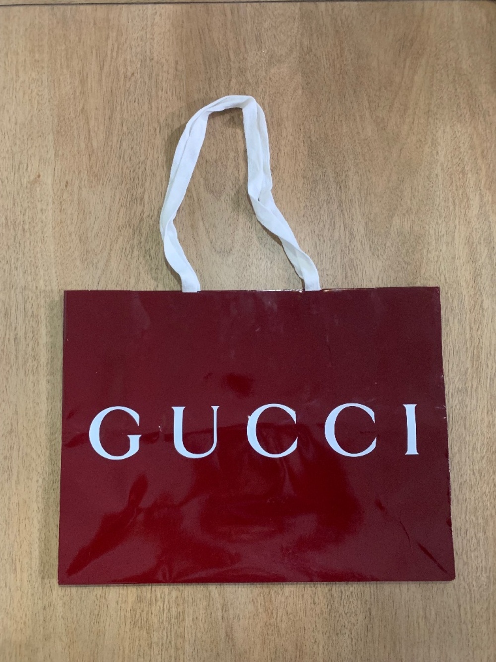 Large Gucci Shopping Burgundy Gift Bag burgundy